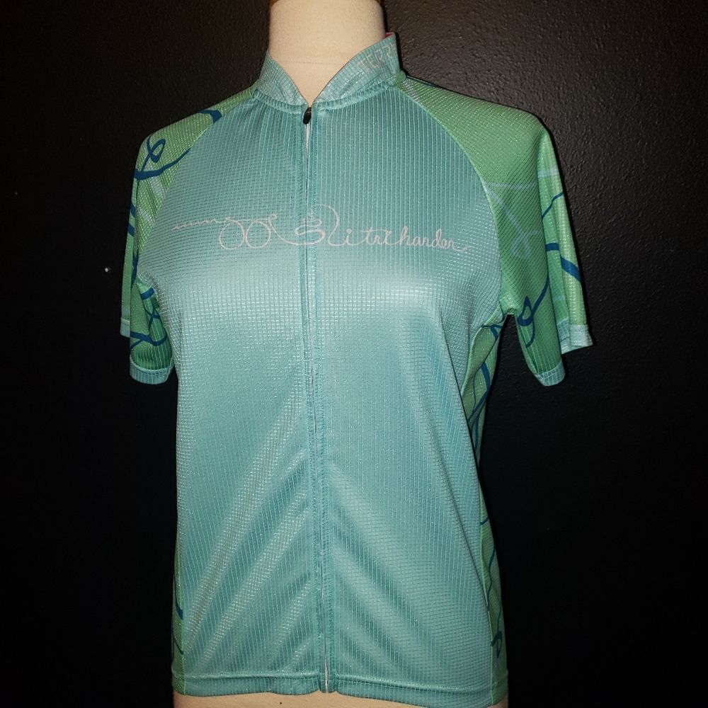 Terry Womens Biking Shirt Size XL Teal Lightweight‎ Material Riding Outdoor